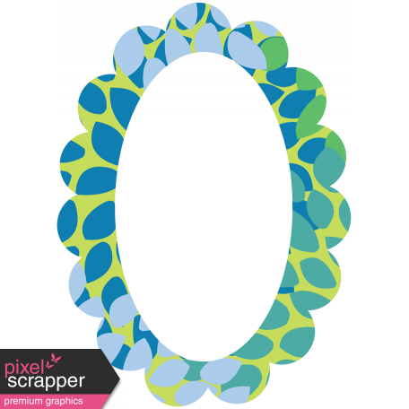 Oceanside Print - Frame - Scalloped Floral