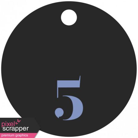 Scraps Print Kit 001 circle number 5