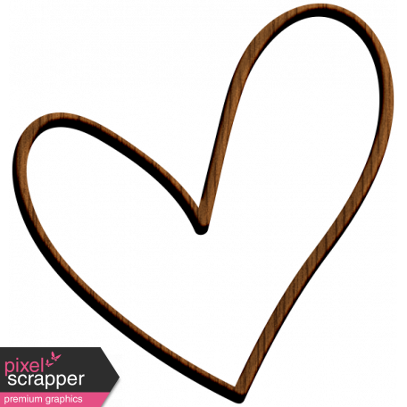 Scraps Bundle 4 Elements - Wooden Heart