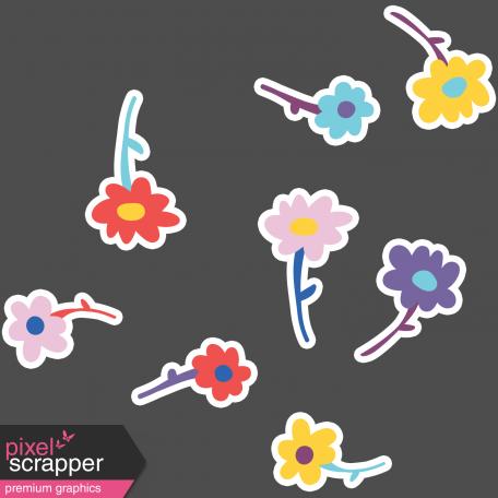 Good Vibes - Sticker Flowers