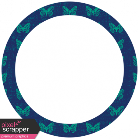 Seriously Butterflies Elements - Circle Tag 03