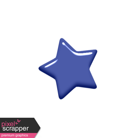 Digital Day Elements - Blue Enamel Star