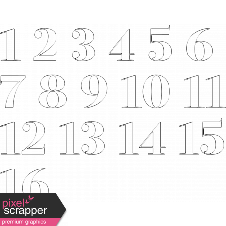 Free Spirit Numbers - Silver 1-16