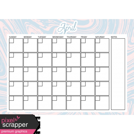 The Good Life April Calendar 5x7 