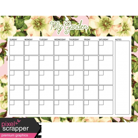 Flower Power Calendars - My Garden 85x11 