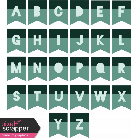 the good life june print alpha green tabs letters graphic by marisa lerin digitalscrapbook com digital scrapbooking