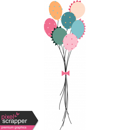 The Good Life: Birthday Illustations - Balloons 1 Color