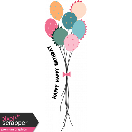 The Good Life: Birthday Illustations - Balloons 2 Color