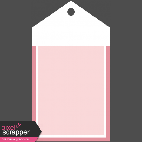 Flower Power Elements Kit - Tag Rectangle Pink