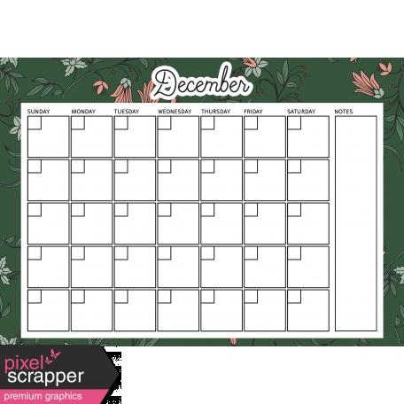 The Good Life: December Calendars - Calendar 5x7