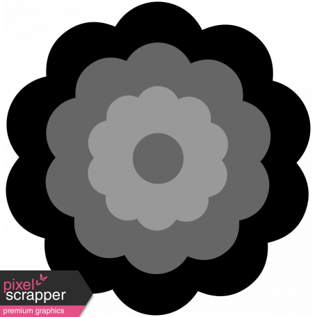 Layered Shape Templates - Kit 01 - Flower Shape 02A Template