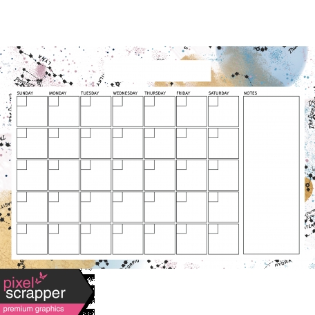 Scifi Calendars - Blank Calendar 3 A4