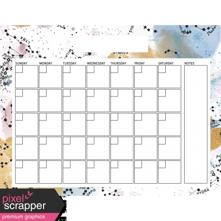 Scifi Calendars - Blank Calendar 3 8.5x11
