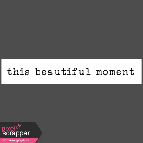 The Good Life: February Words & Tags - This Beautiful Moment Word Strip
