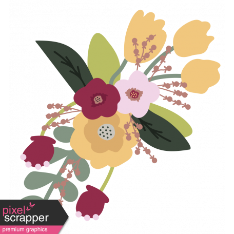 The Good Life: February Elements - flower bouquet sticker