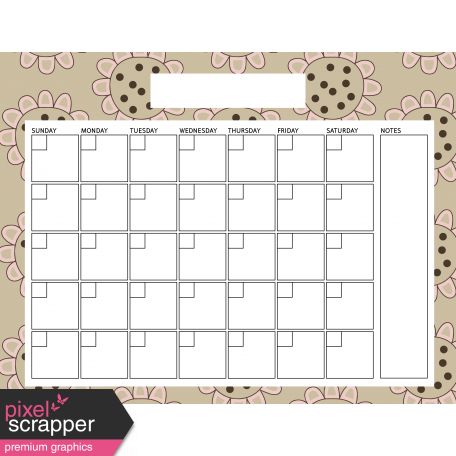 Spring Cleaning Calendars - Calendar 1 8.5x11