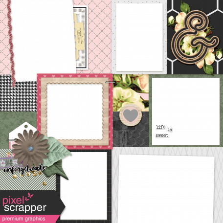 Flower Power Quick Pages Kit - Page 01