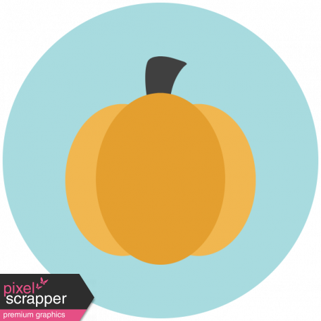 October 31 Words & Labels Kit: label circle pumpkin