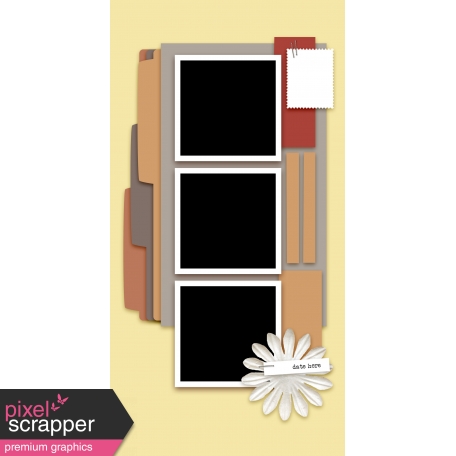 Travelers Notebook Layout Templates Kit #2: Template 2c graphic by ...