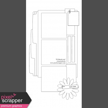 Travelers Notebook Layout Templates Kit #2: Sketch 2c graphic by Marisa ...