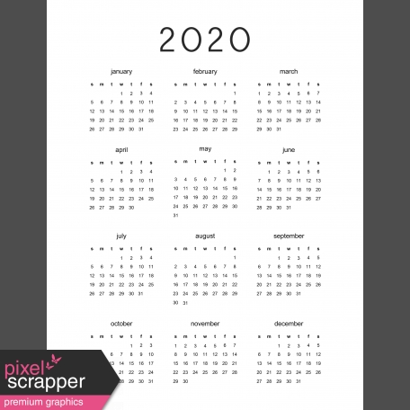 2020 Calendars Kit - print 8.5x11