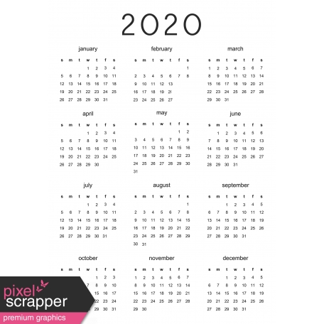 2020 Calendars Kit - print A5