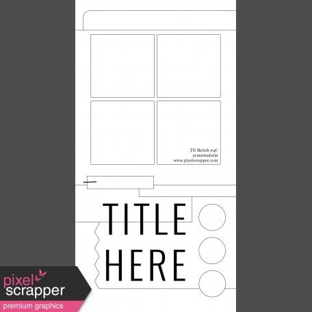 Travelers Notebook Layout Templates Kit #4 - c sketch