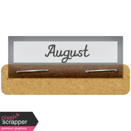 Clear Calendar Tabs Kit - clear tab august