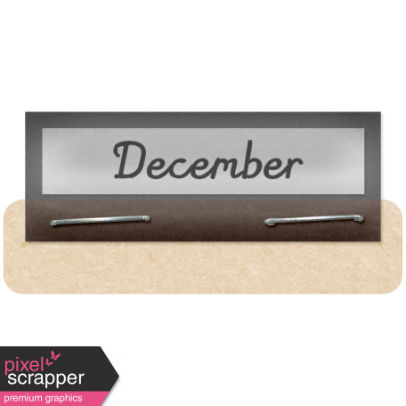 Clear Calendar Tabs Kit - clear tab december