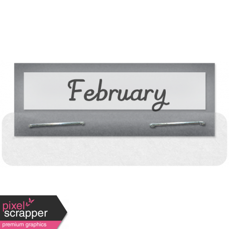 Clear Calendar Tabs Kit - clear tab february