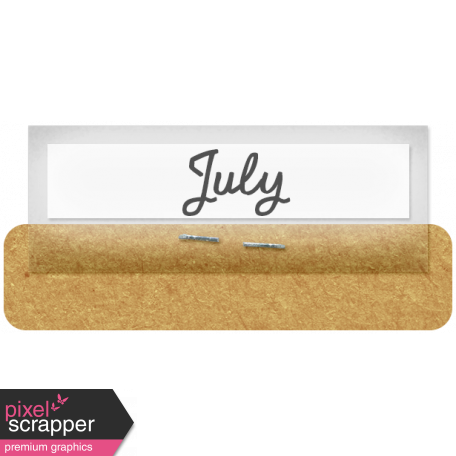 Clear Calendar Tabs Kit - clear tab july