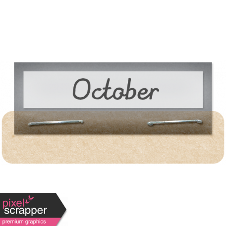 Clear Calendar Tabs Kit - clear tab october