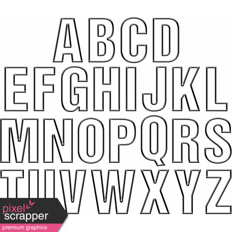 The Good Life: February 2020 Alphas Kit - Alpha 50 letters black
