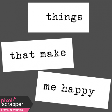 The Good Life - March 2020 Labels & Words - Word Strip Things That Make Me Happy