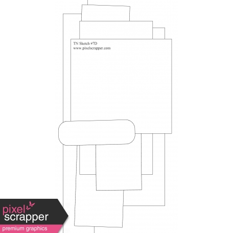 Travelers Notebook Layout Templates Kit #7 - Sketch 7d