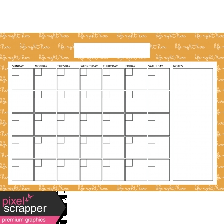 The Good Life - April 2020 Calendars - Calendar 2 A4 Blank