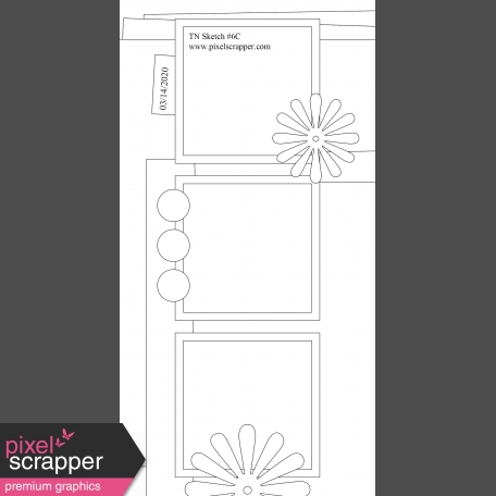 Travelers Notebook Layout Templates Kit #6 - Sketch 6c