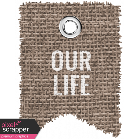 Burlap Word Tags Kit - our life