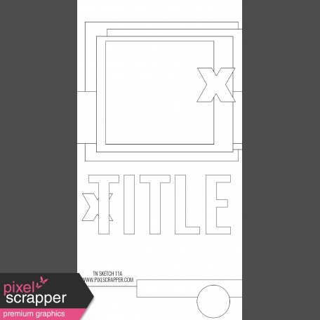 Travelers Notebook Layout Templates Kit #11 - Sketch 11a