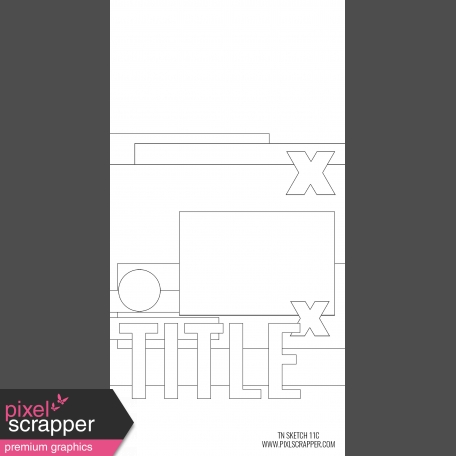 Travelers Notebook Layout Templates Kit #11 - Sketch 11c