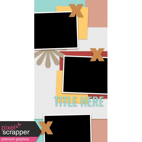 Travelers Notebook Layout Templates Kit #12 - Layout Template 12C