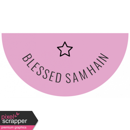 The Good Life - October 2020 Samhain Mini Kit - label blessed samhain