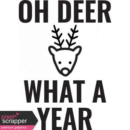 Holiday? Word Art Kit - template oh deer what a year