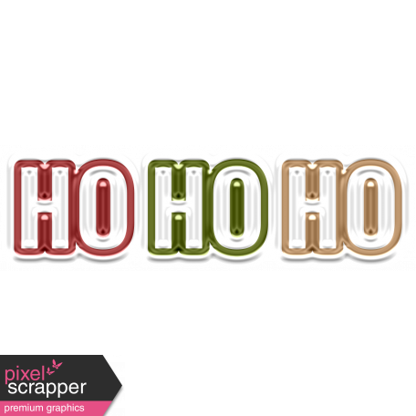 The Good Life: December 2020 Christmas Elements - Ho Ho Ho Word Art