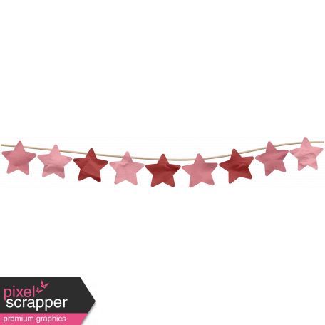 The Good Life: December 2020 Pink Christmas Elements Kit - Star Bunting