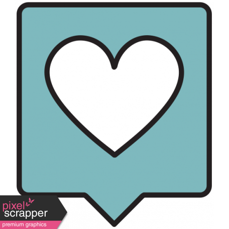 The Good Life: January 2021 Labels & Stickers Kit - Teal Heart