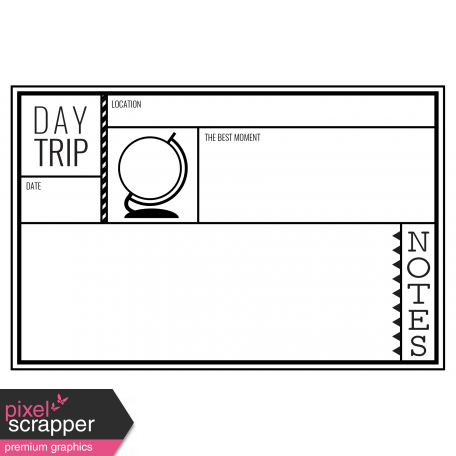 World Traveler #2 Black & White Pocket Cards Kit - Card 03 4x6