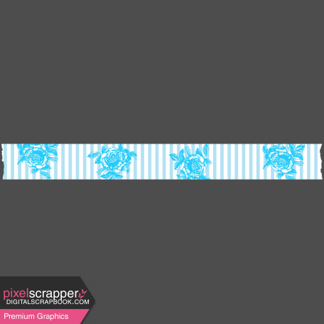 Summer Lovin_Washi tape-stripe flowers-white blue