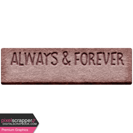 Good Life Feb 21_Tag-Always and forever  Chipboard
