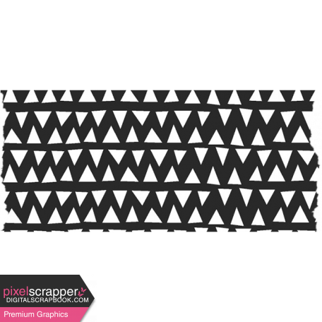 Good Life Sep 21_Washi Tape-Zigzag-Black White  Large